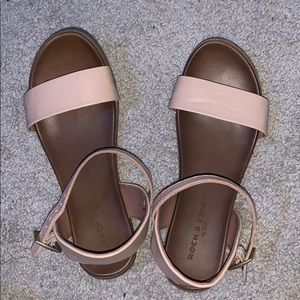 Pink strappy sandals